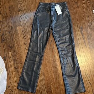 Noli Glossy Charcoal Flare Pants
